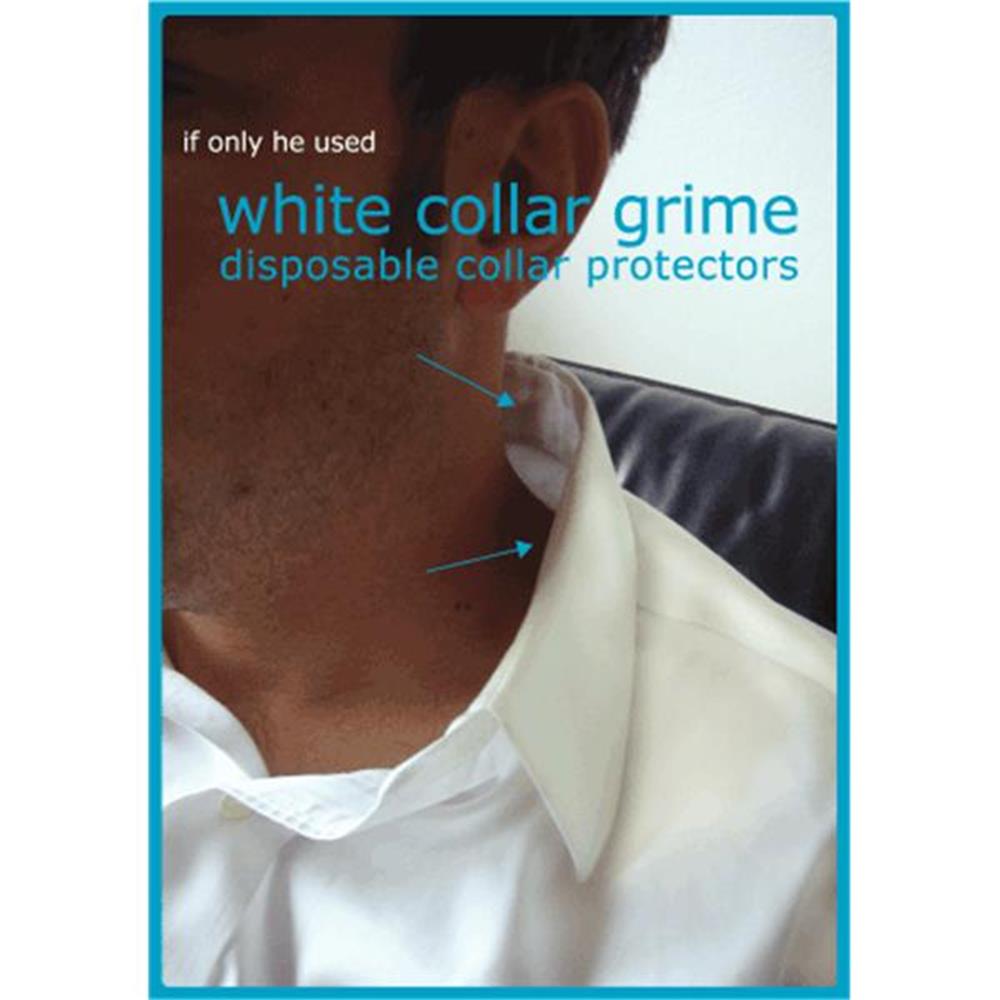 Solutions that Stick White Collar Grime - Disposable Collar Protectors